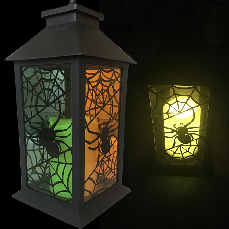 Vintage Halloween Candle Lanterns With Led Flickering Flameless Candles