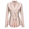 Women's Fashion Plus Size Suit Coat Solid Color Long Sleeve Office Coat Cardigans Suit