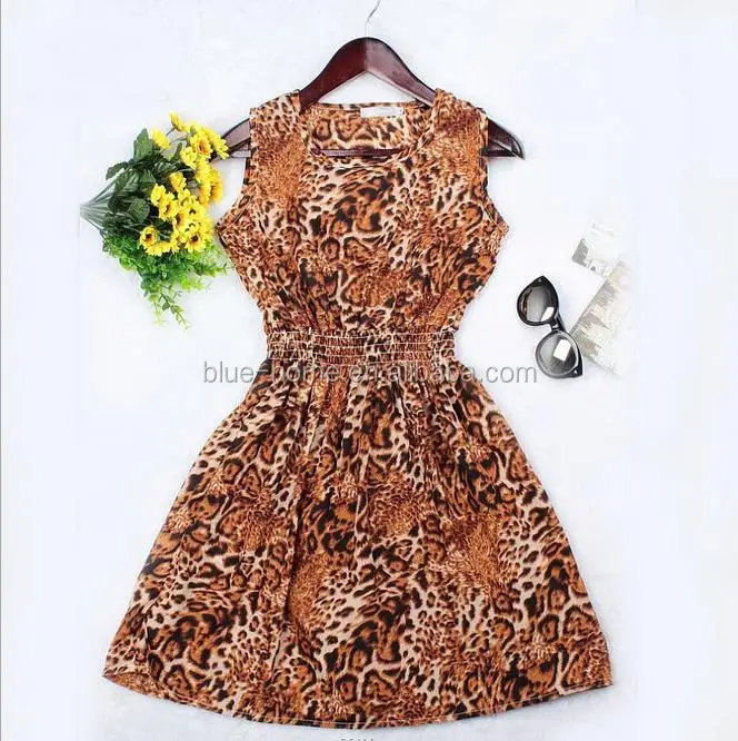 

summer women sleeveless floral printed dress chiffon tea dress plus size mini dress, 20 colors