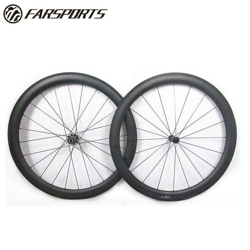 

U-SHAPE Farsports 700C carbon road bike wheelset 50mm x 25mm tubeless ready , Bitex hubs 24/28H , more durable and stable !