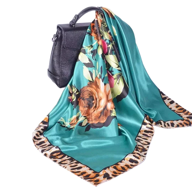 
Custom printed square satin scarf women  (62138851500)