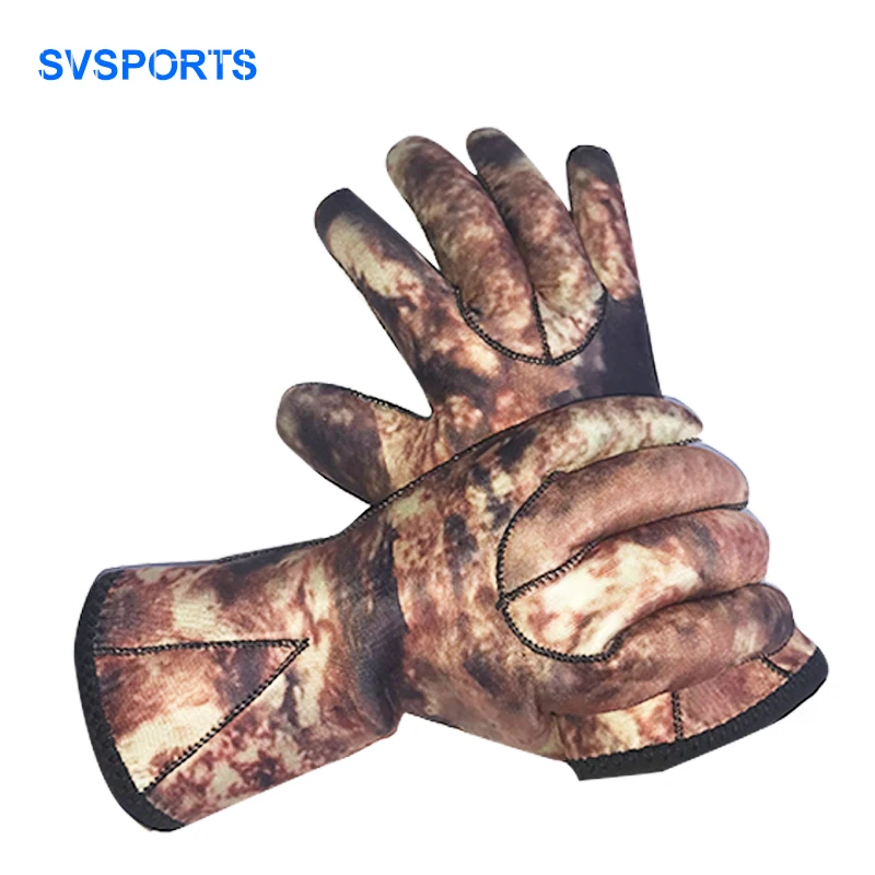 

Divestar 3mm Glued Anti-slip Flexible Thermal Neoprene diving gloves, Customer required