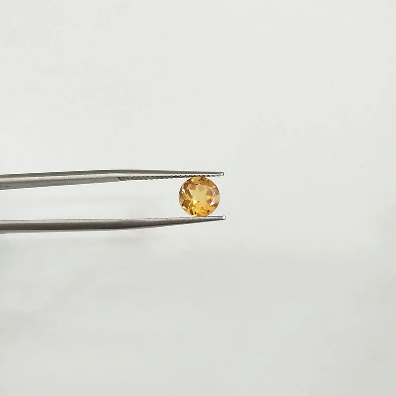 

Loose Gemstone AAA Brazil Citrine using for DIY Jewelry Making and Blank ring inlay Round Brilliant Cut semi precious gemstones