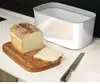 Double bread box Bamboo bread box with Bamboo Cutting Board Lid wooden bread box
