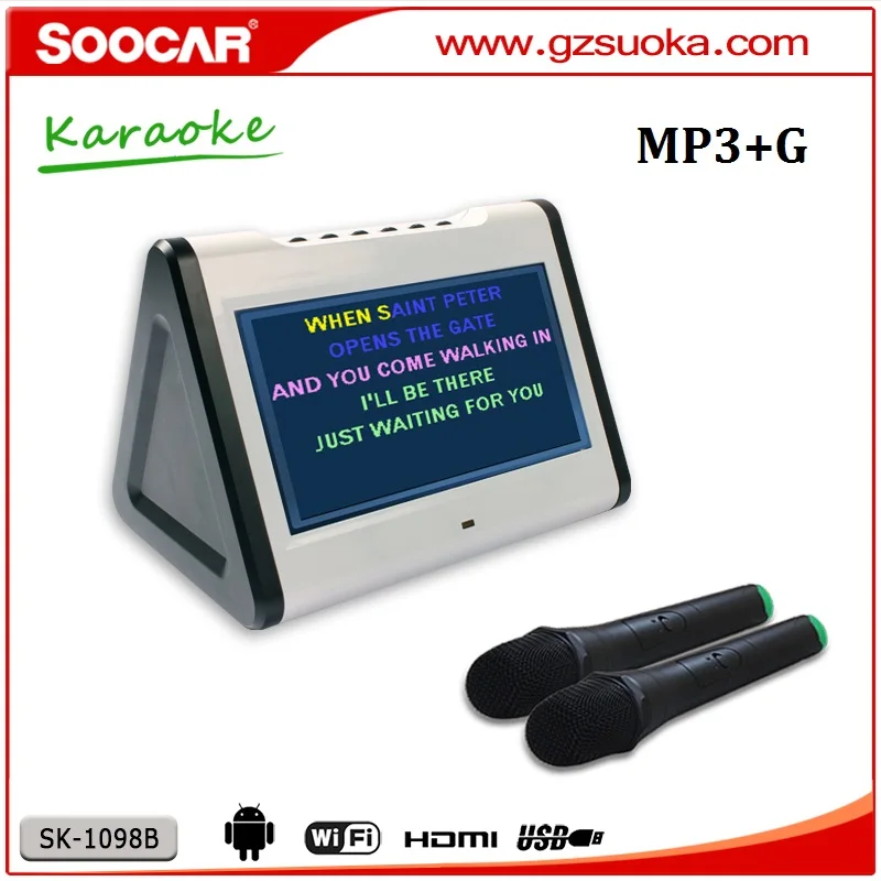 

SOOCAR SK-1098 Hard drive Touchscreen Karaoke Player with WiFi Cloud server music, Customized