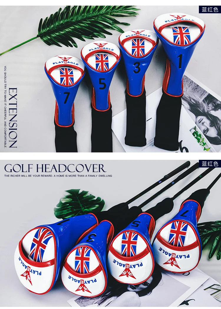 Custom Embroidery Logo Golf Club Hybrid Club Head Covers,Wood Driver Ut