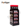 Free design cardboard oil drain interval stands/cardboard standing shelf