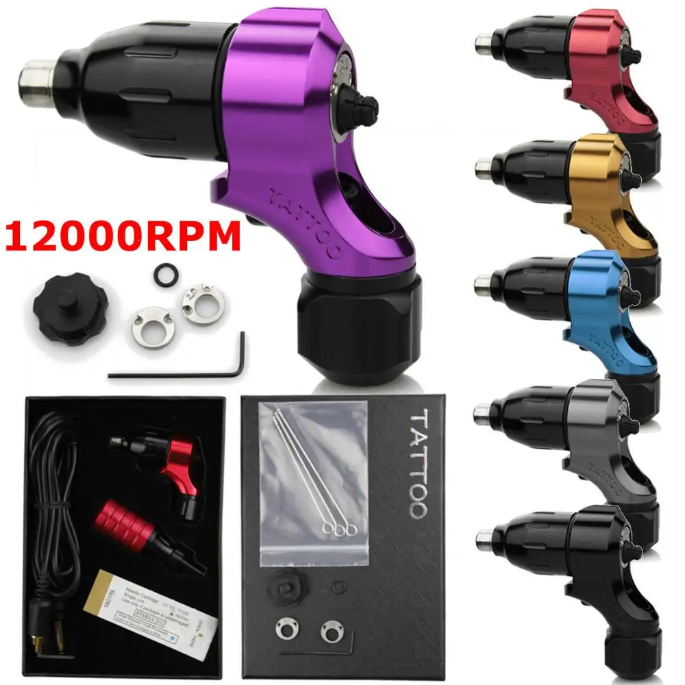 

12000RPM CNC Adjustable Rotary Tattoo Machine Strong Motor Anodized Finish NEW