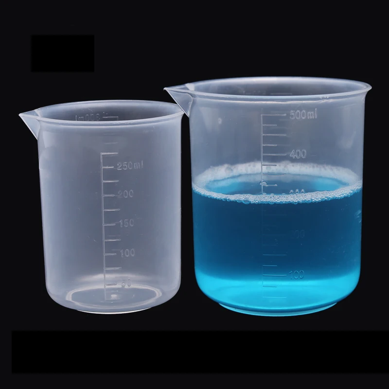 

Lab Use 250ml 50ml 100ml 1000ml Measuring Cups Plastic Beaker 500ml