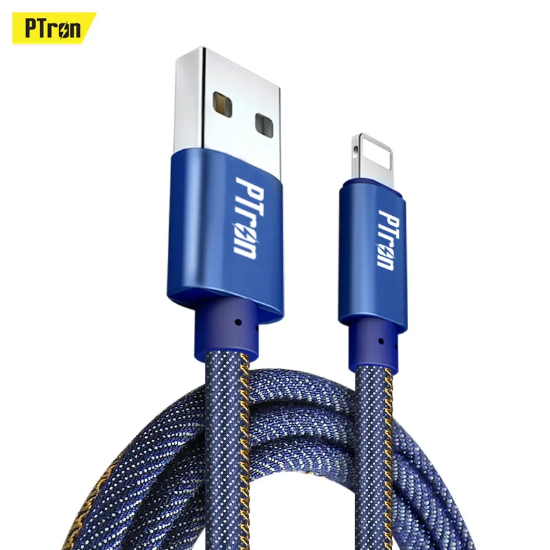 PTron Indigo cable Best quality high speed 1.2m micro usb wire date cable for iphone