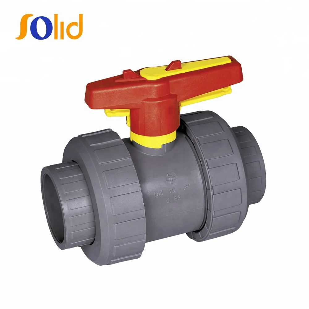 China Supply PVC,UPVC,CPVC,PVDF 2-way True Double Union Ball Valve with Manual Operated