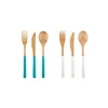 Eco colorful spoon fork set travel cutlery korean portable bamboo kids spoon and fork set