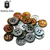 Wholesale factory black shell button winter high-grade shirt sweater button round 4-hole coat button