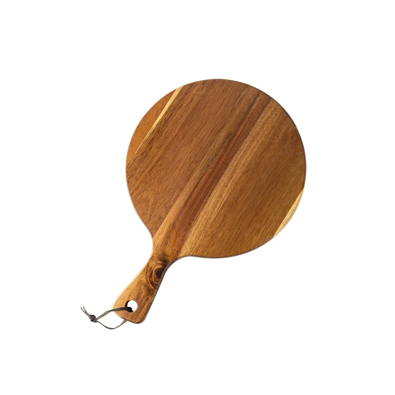 
New wood lacquer tray round pizza cutting board acacia wooden serving board 