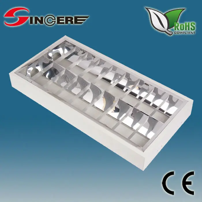 
Louver fixture ceiling double tube light fitting fluorescent light fixture T8 