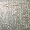3d flower pattern fashion embroidery lace fabric with feather