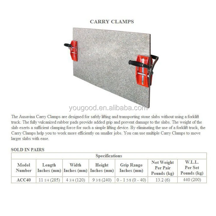 Stainless Two Hands Glass Lifting Clamp Fittings For Lifting 155mm