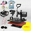 8 in 1 Mug T-shirt Cap bd Sublimation Tshirt Printing Heat Press Machine