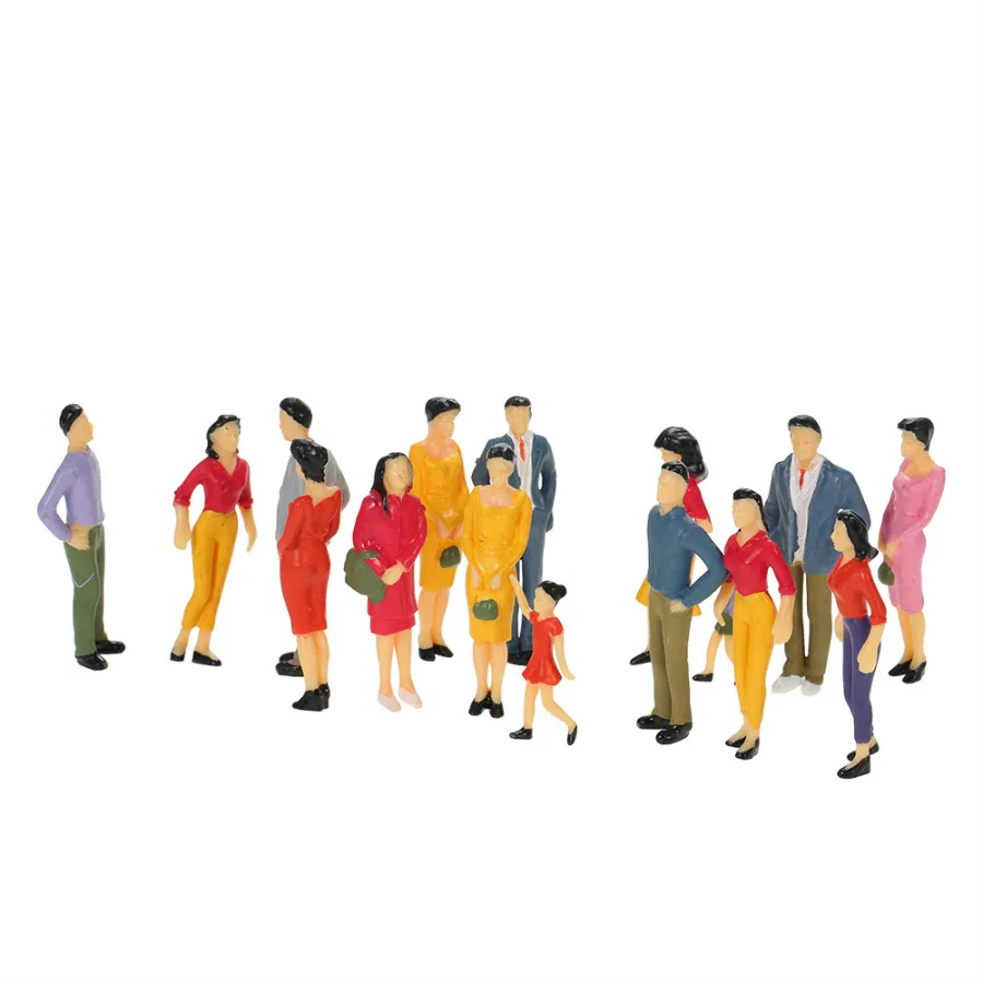 50pcs 1:30 Scale Figures 60mm Miniature Human Figures O People Standing Lot