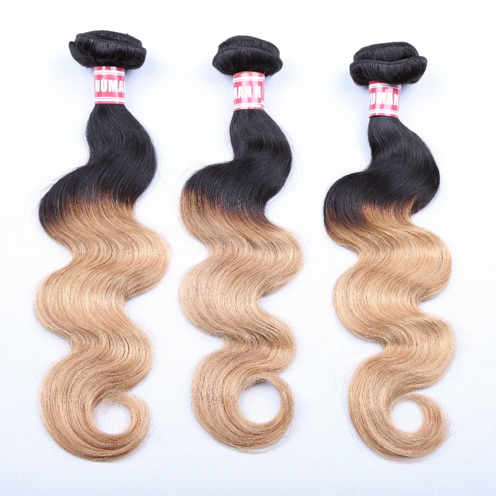 Unprocessed Body Wave 100 Human Ombre Hair Braiding Color Hair
