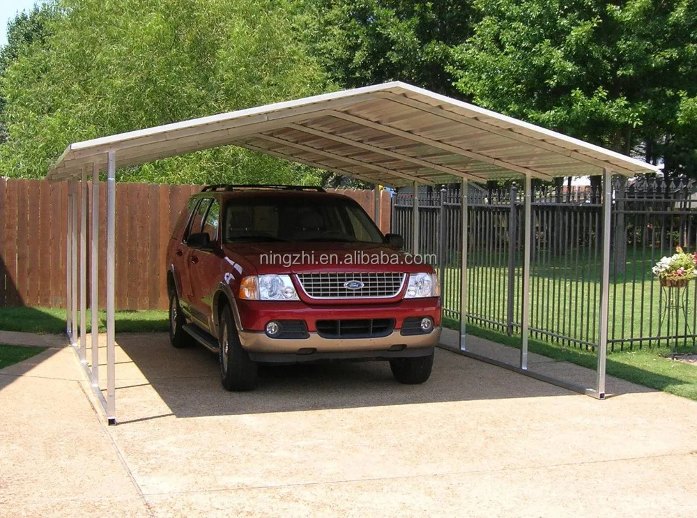 Desain carport rangka baja garasi mobil tunggal  Garasi  