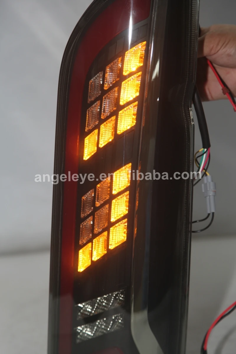 Full LED Tail Lights For TOYOTA HIACE Smoke Black Color 2014-UP YZ