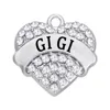 Personal Custom Words Accept GIGI Letters Names Charms Full Crystal Pendants For Necklaces Or Bracelets Jewelry