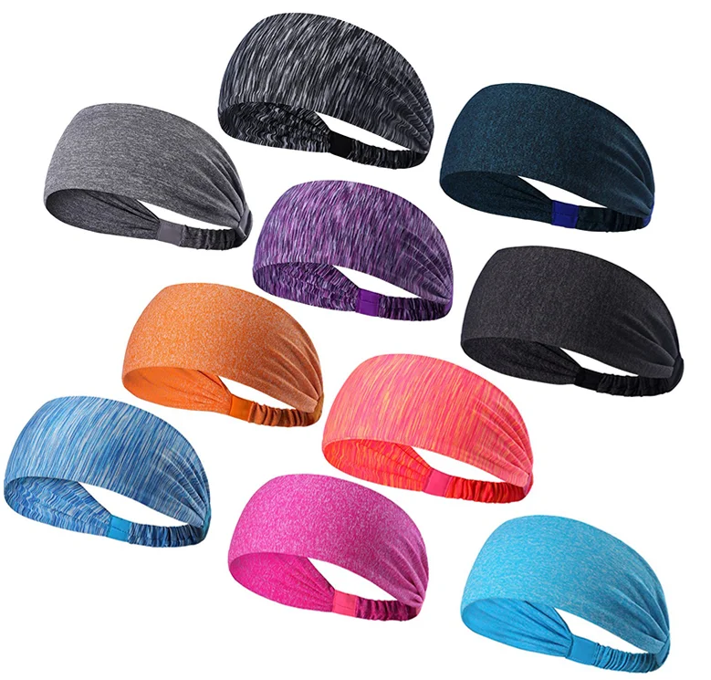 

Wholesale Sweatband Nylon Yoga Headband for Fitness and Travel, 12 colors are available