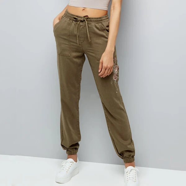 khaki joggers womens