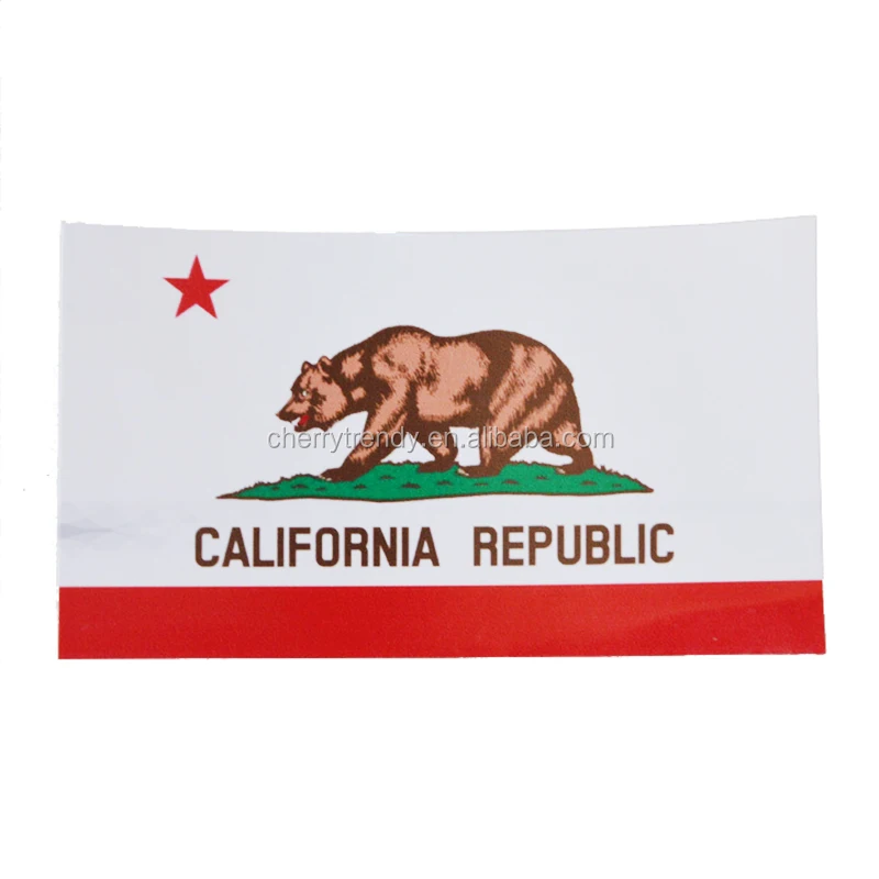 

California State Flag Sticker Decal Window Stickers Car Decals, Blue line, red line, american state flag