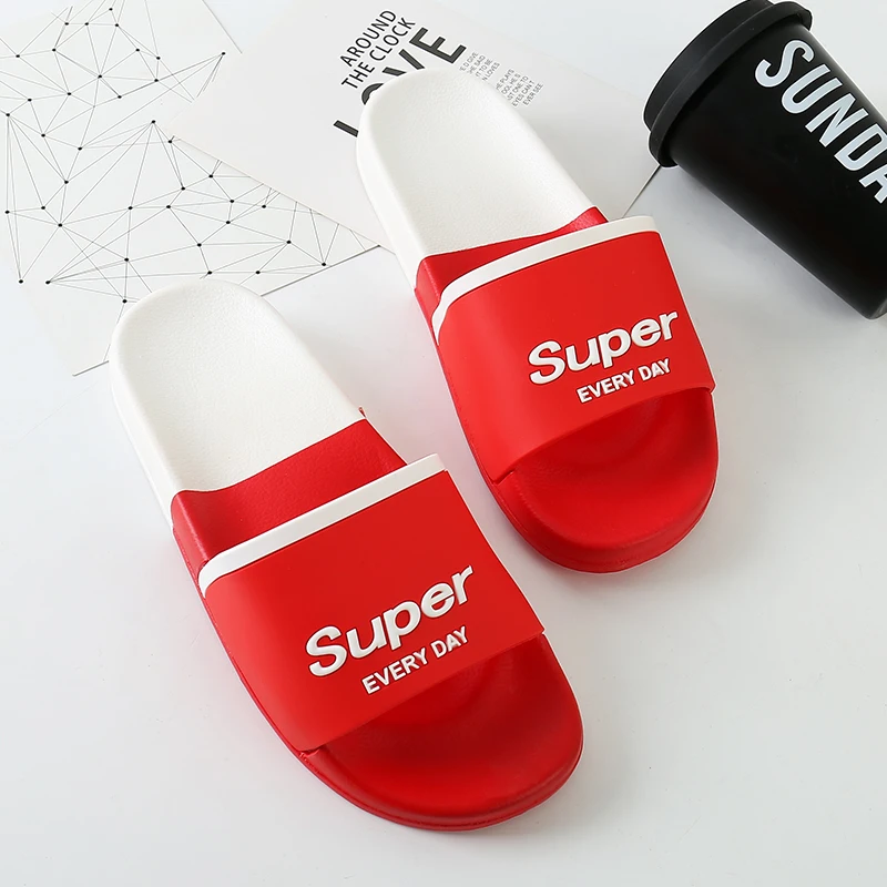 

Wholesale Custom Logo Printing High-Quality PVC Customized Slippers women sandals
