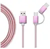 Two in One dual port usb charger cable 2 in 1 multi use mobile phone tablet charging sync data cable line