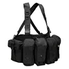 Black Tactical Molle Vest, Outdoor Military Police Vest,Commando Chest Rig