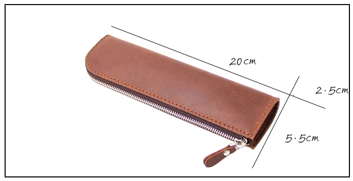 China Supplier logo custom high quality strong and durable leather zipper bag for pen package