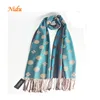 Hot selling circle pattern pashmina scarf soft viscose acrylic stoles hijab scarf muslim