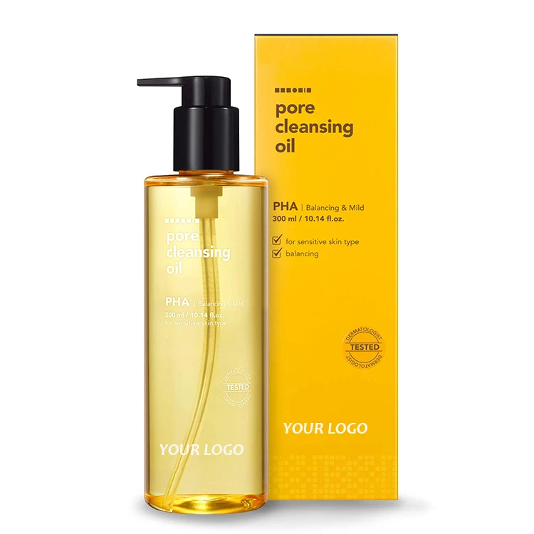 

face pore cleansing oil blackhead cleanser balancing and mild for sensitive skin, Yellow / customize