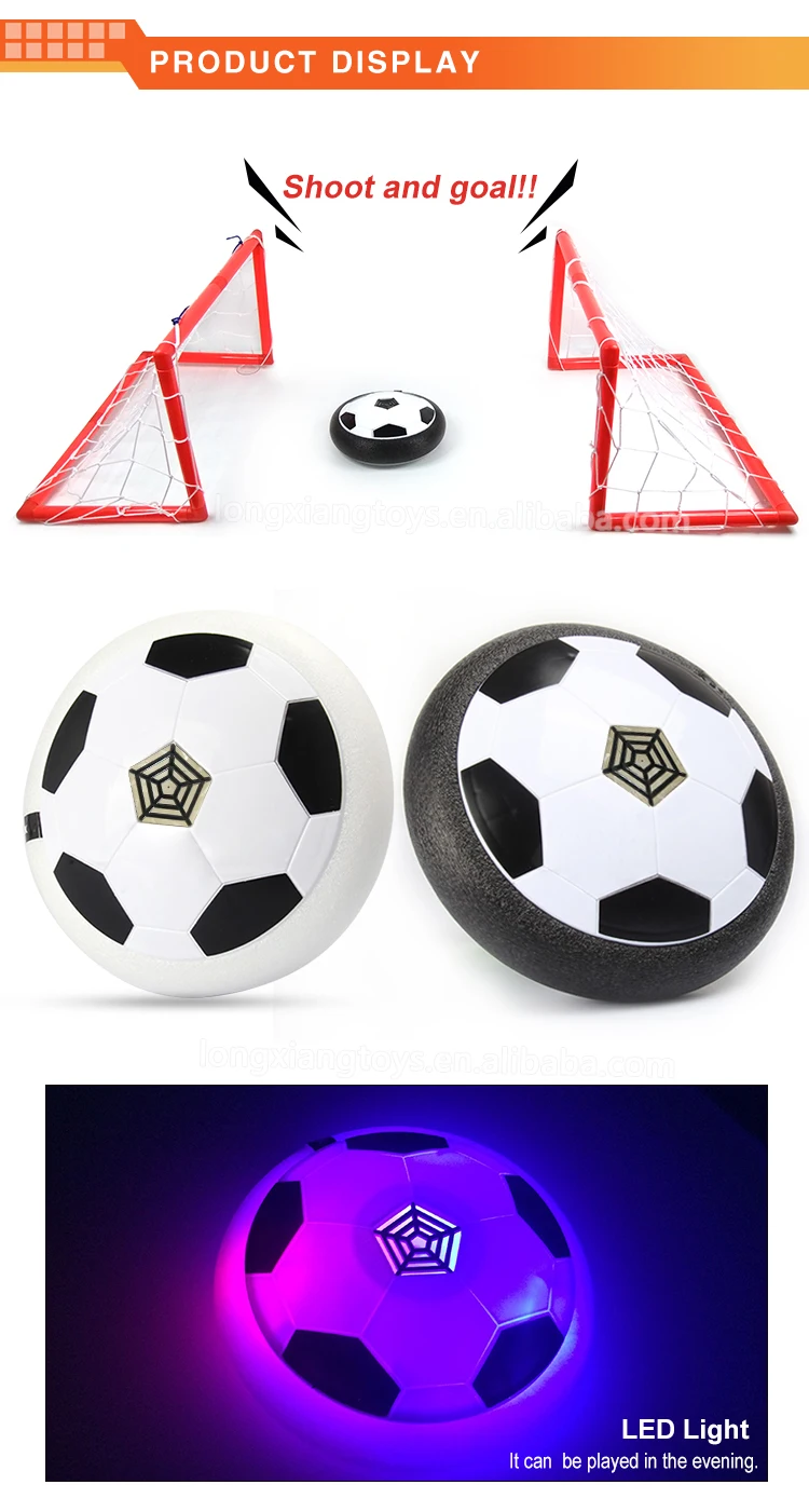 Hot Selling Indoor Kids Toy Light-Up Football Electric Air Soccer Hover Ball For Kid With Different Size
