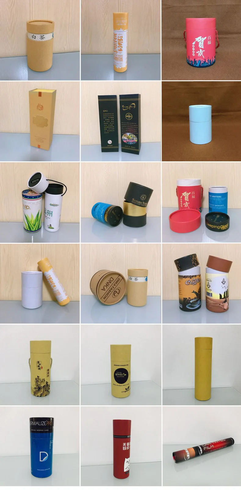 Cylinder Gift Packaging Box Tumbler Packaging Cardboard Round Box For
