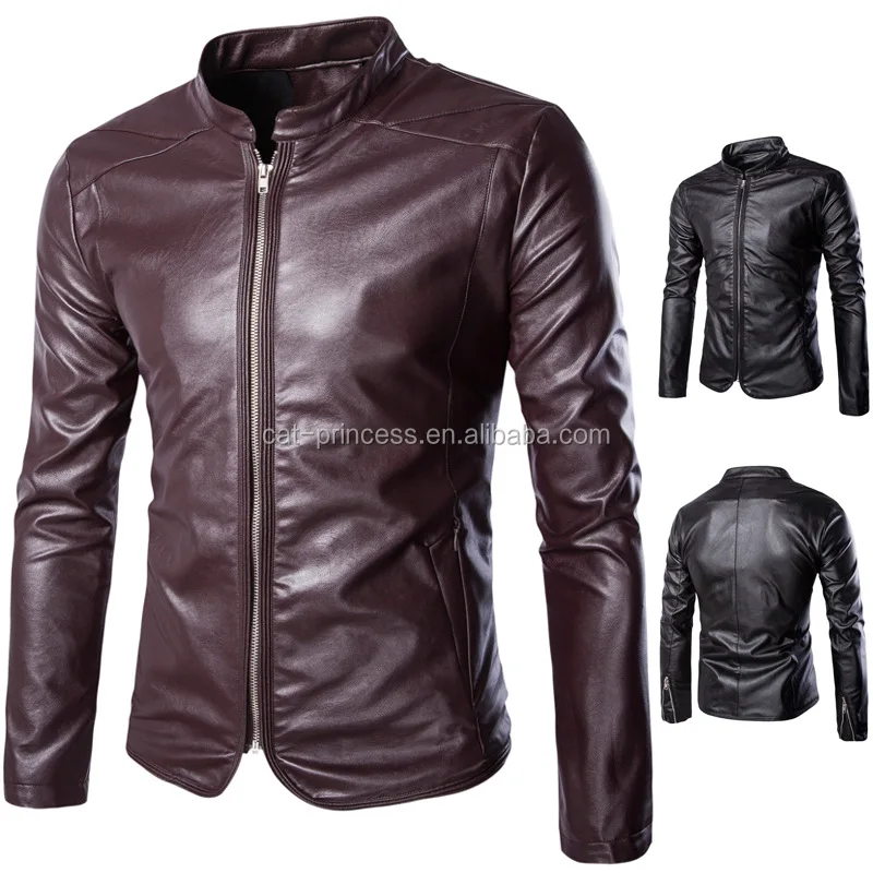 

M-5XL Stylish men's ready stock faux leather jacket