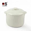 Double handle white casserole ceramic cookware with lid