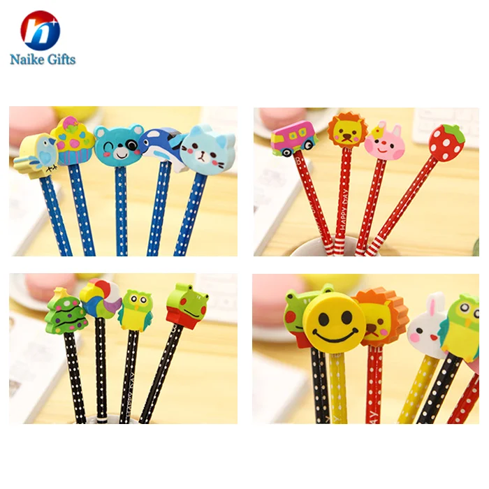 Promotional Beautiful Pencil For School Kids Cheap Pencil With Eraser 