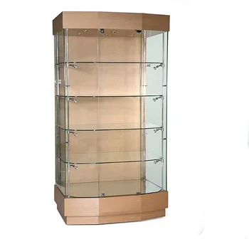 Modern Style Wine Glass Display Cabinet Lockable Glass Display