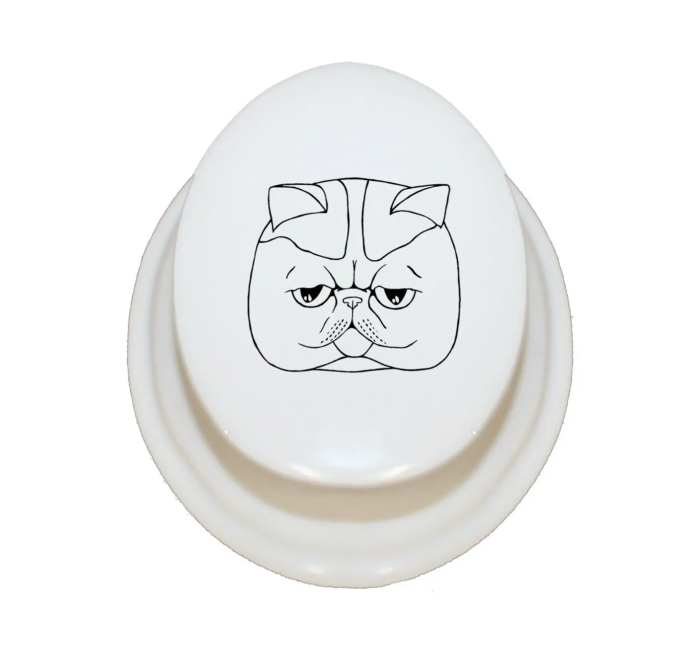 Buy Exotic Shorthair Cat Head Black White Porcelain Ceramic