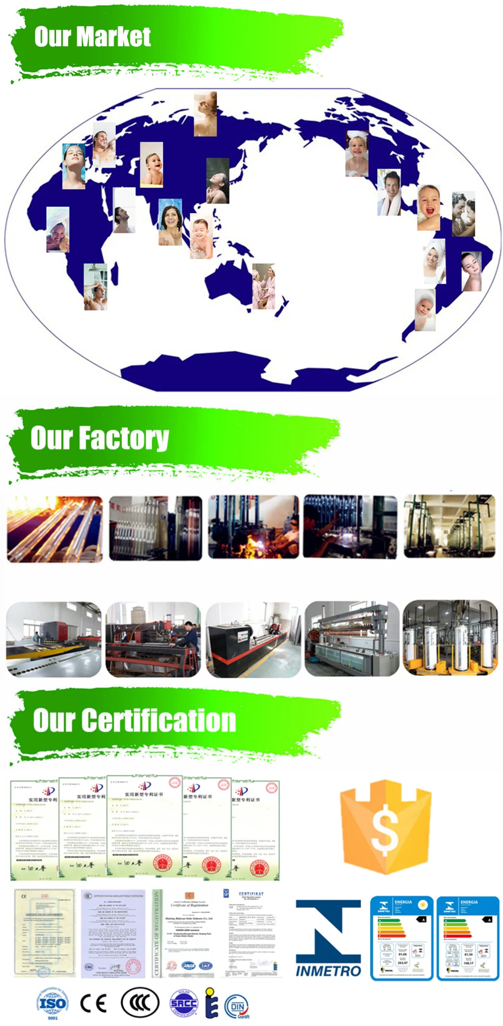 Solar water heater parts assistant tank/auxiliary tank/feeder tank for solar water heater