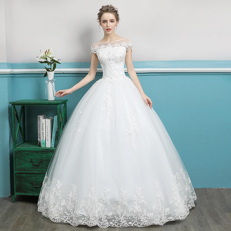 

Beijing factory supply Simple Ball Gown wedding dress for ball