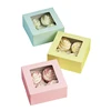 Colorful Paper Material CupCake Boxes,Personalized take away food Cookie Boxes,Eco-friendly material Muffin Boxes