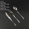 Vacuum Plating Food Grade PS Silver Cutlery Set with Knife Fork Spoon