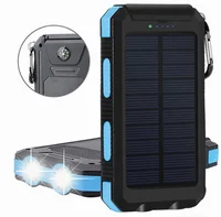 

20000mAh Solar waterproof power banks support double USB output 5V/1A,2.1A