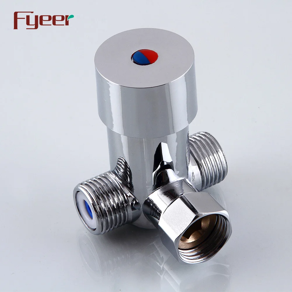 Fyeer Brass Water Mixing Valve Basin And Shower Temperature Adjust