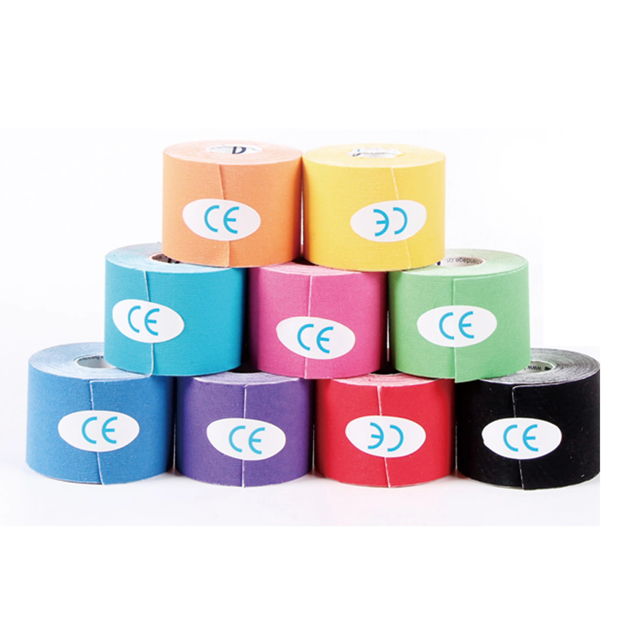 

Kinesiology tape 11 colors 5cm x 5m Sports Kintape Roll Cotton Elastic Adhesive Muscle coloured Bandage Strain Injury Support, 11 colors options (any quantity any color)